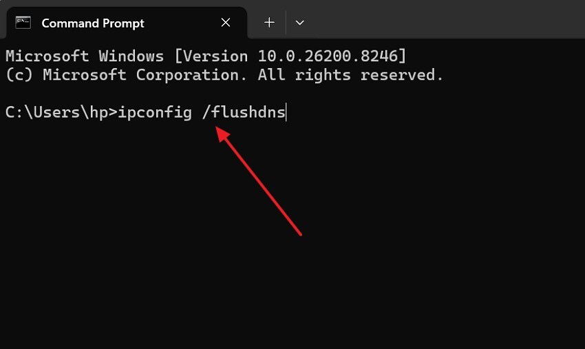 run flush dns command
