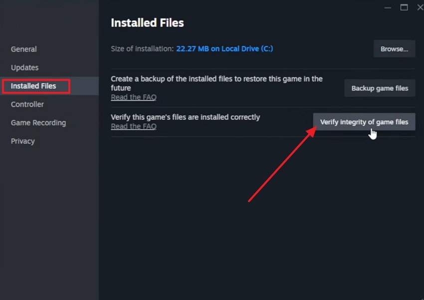 verify game files integrity