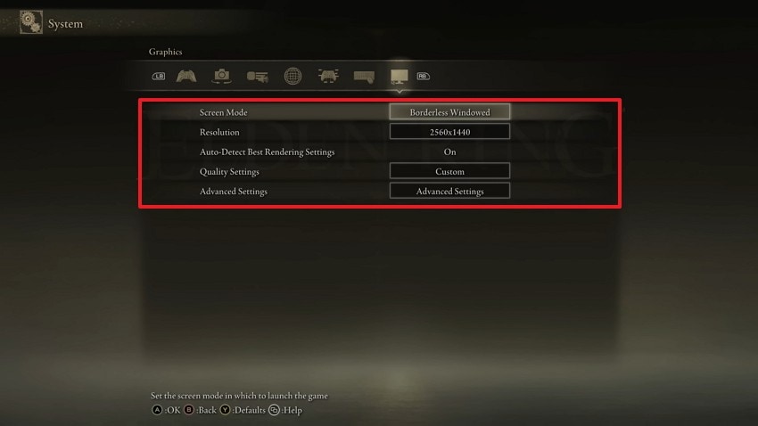 adjust elden ring settings