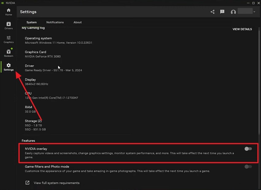 disable nvidia overlays