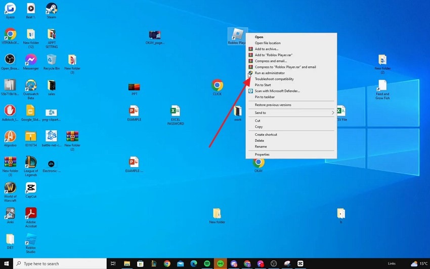 run roblox as an administrator