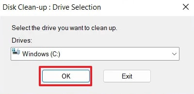 choose windows c drive