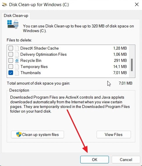 select thumbnail to clear