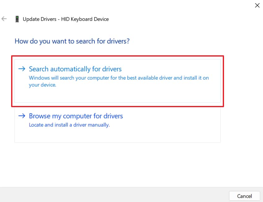 update keyboard driver