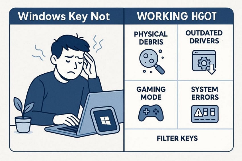 reasons behind windows key not working