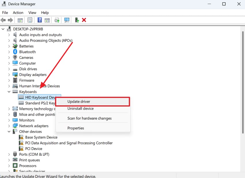 choose keyboard driver