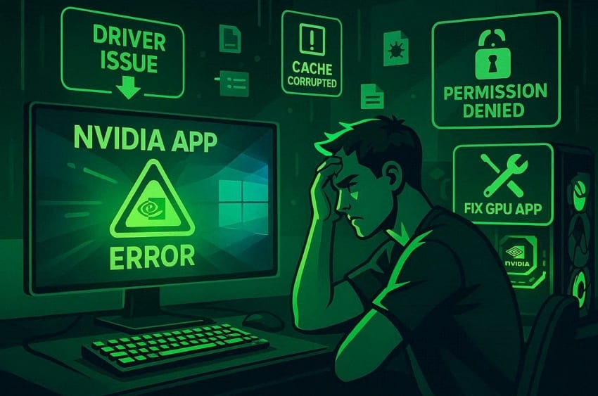 define problem with nvidia app