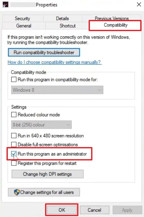 select run this program as administrator
