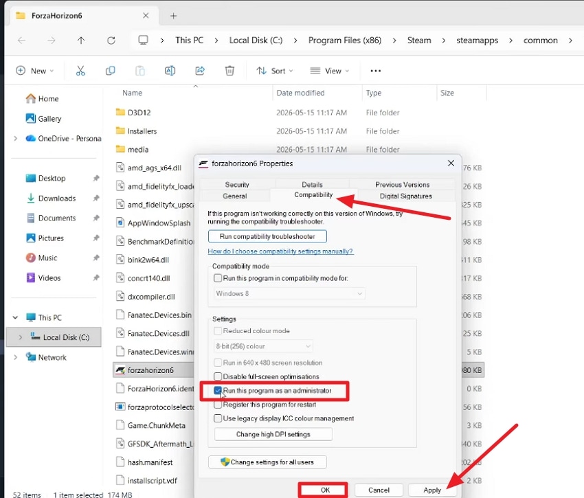 enable run program as adminstrator