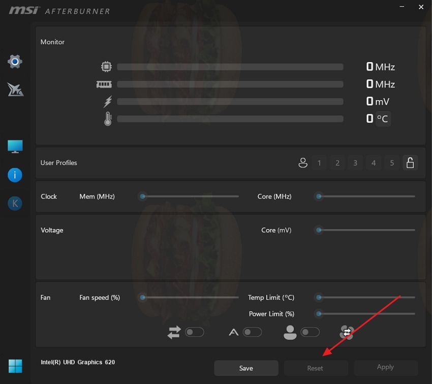 reset gpu overlocking
