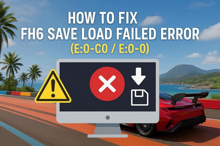 How to Fix FH6 Save Load Failed Error (E:0-C0/E:0-0)