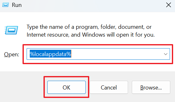 open local app data folder