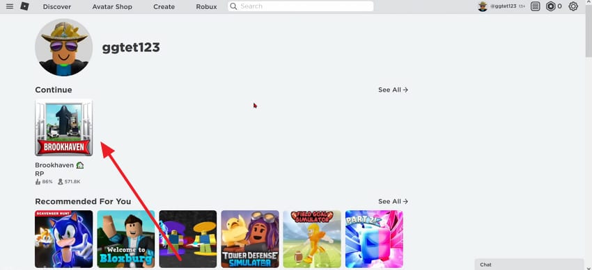 access roblox profile online