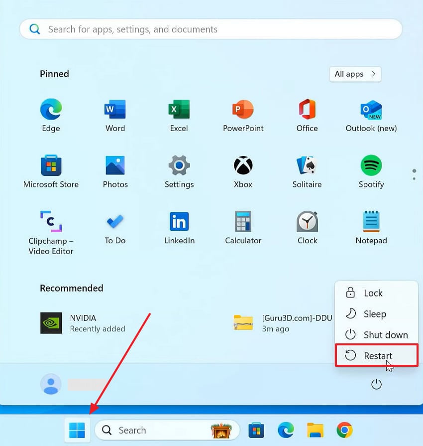 restart windows pc