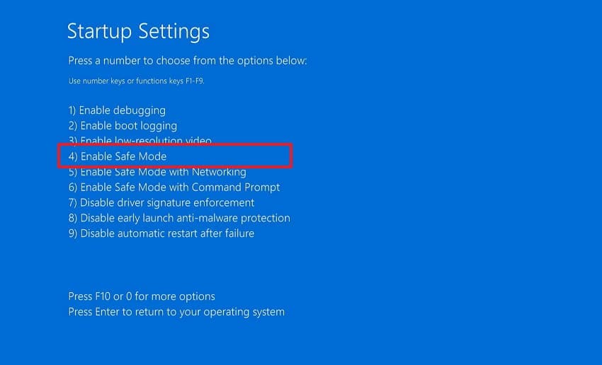 enable safe mode in pc