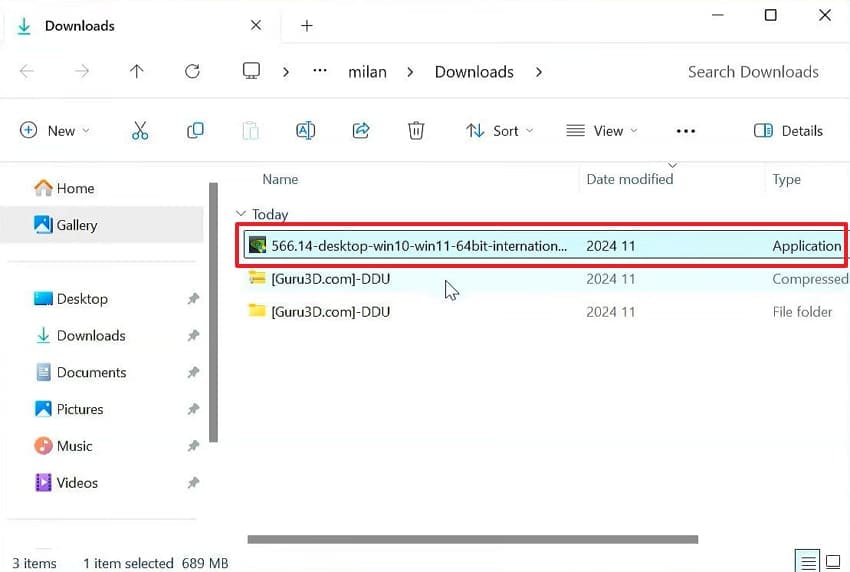 run installed gpu driver