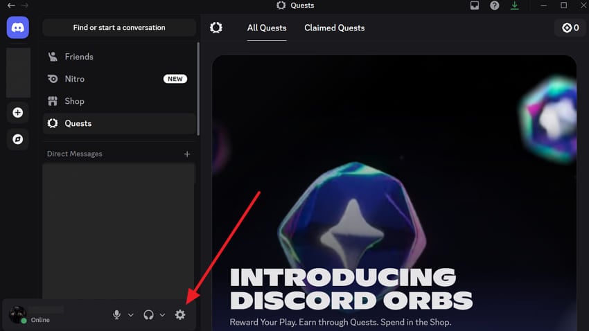 access discord settings
