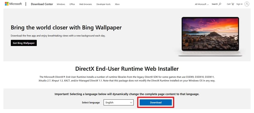 download directx in windows