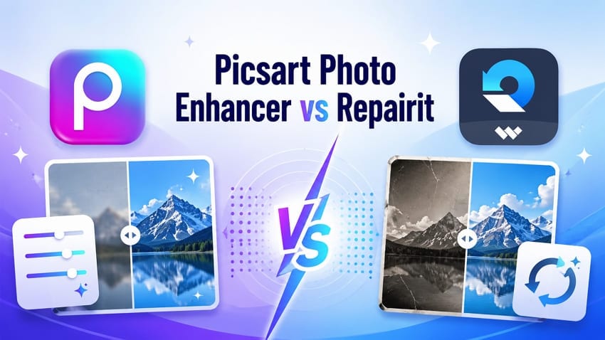 Picsart Photo Enhancer vs Repairit: Best Choice for Better Photos