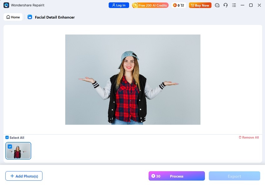 repairit facial detail enhancer tool