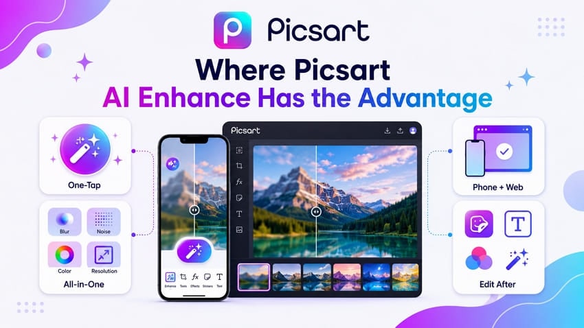 where picsart photo enhancer is best
