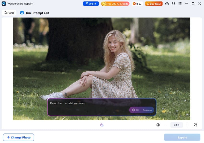 prompt based editing in repairit