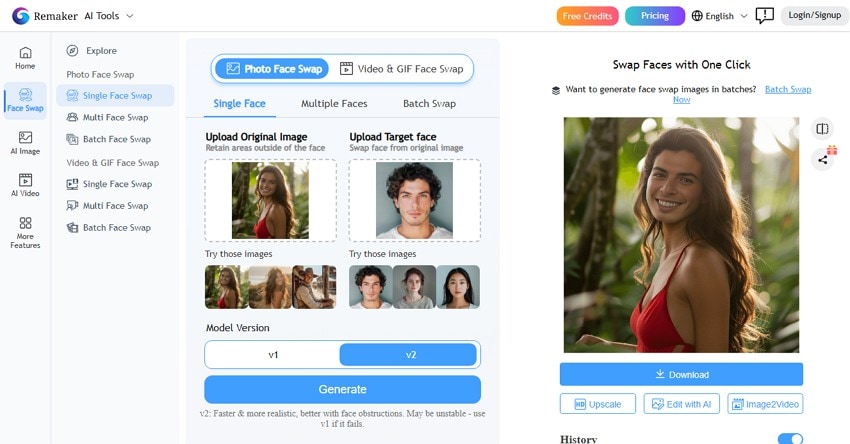 deepfake image maker remake ai