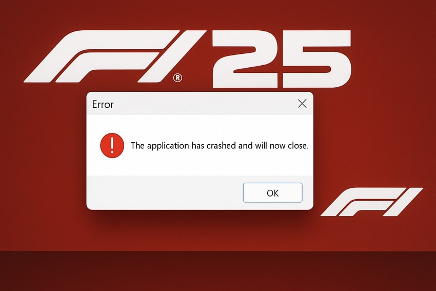 reason of f1 25 crash