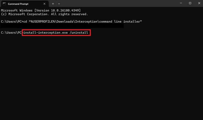 paste command and restart