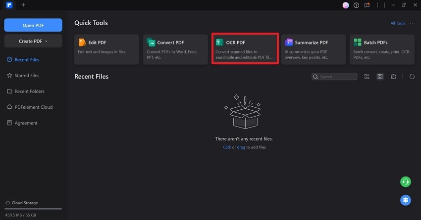 select ocr pdf feature