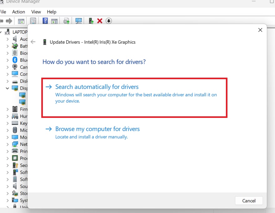 search automatically for drivers