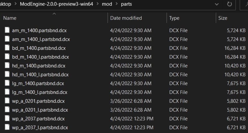 mod files