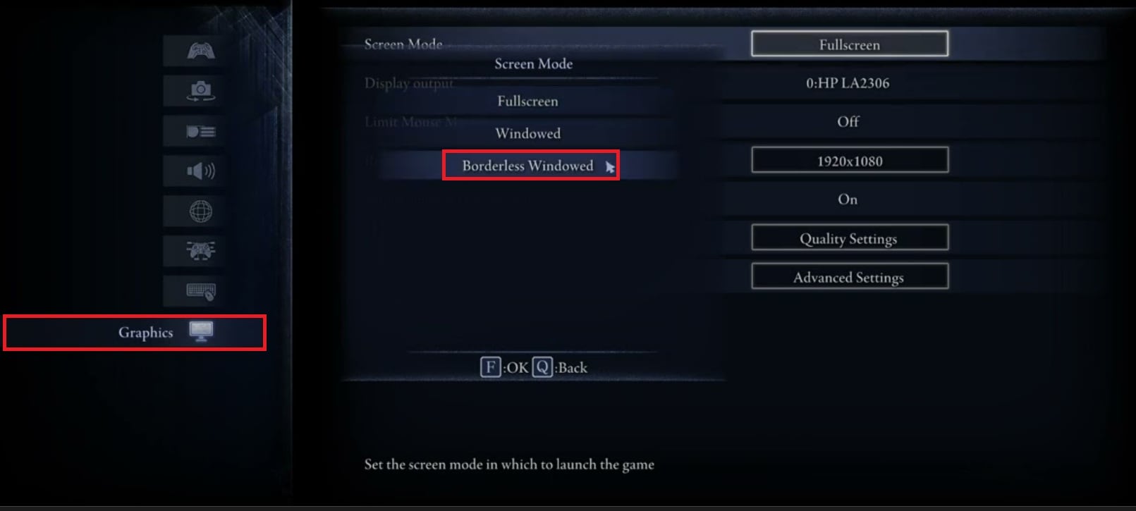 elden ring nightreign screen mode option
