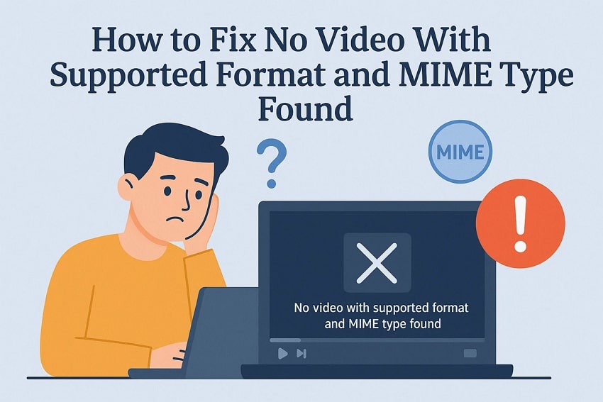 How to Fix No Video With Supported Format and MIME Type Found?