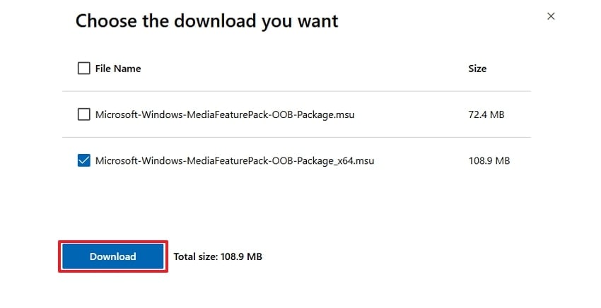 download preferred version