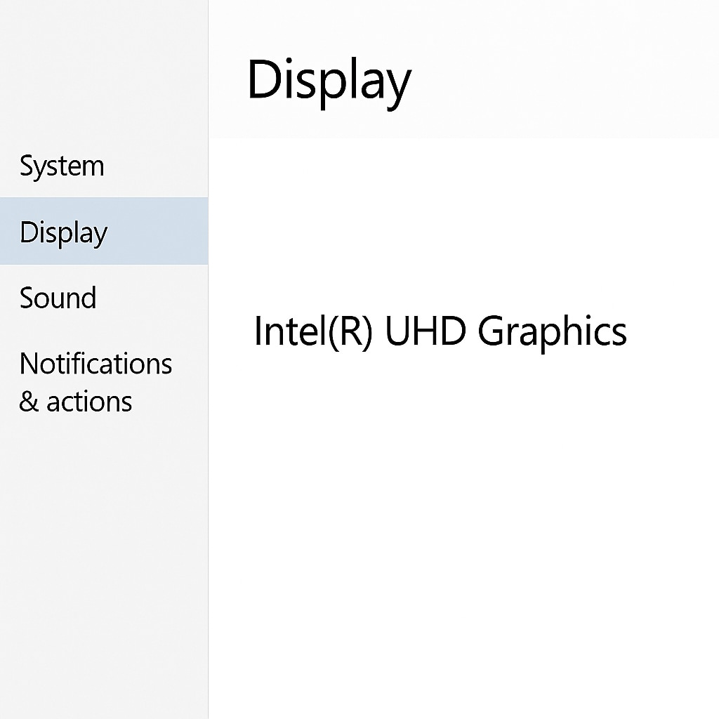 go to display tab