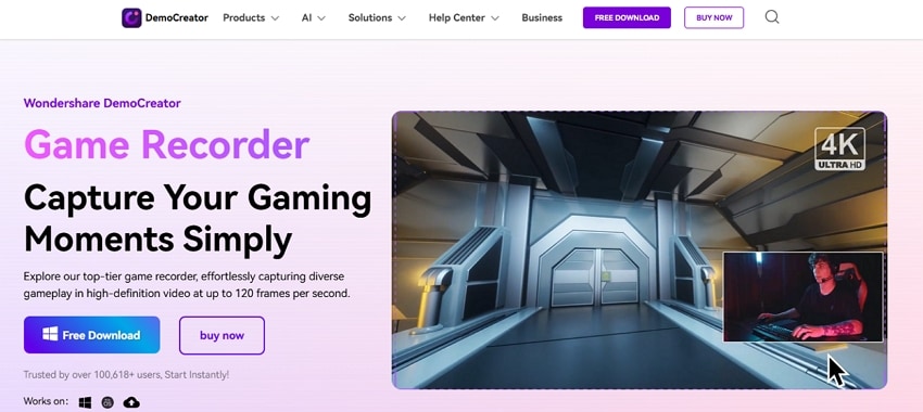 switch to democreator game recorder