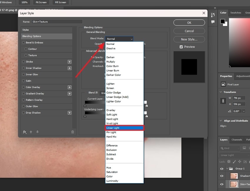 get linear light from blending modes