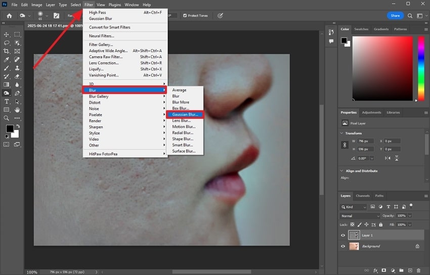 apply gaussian blur