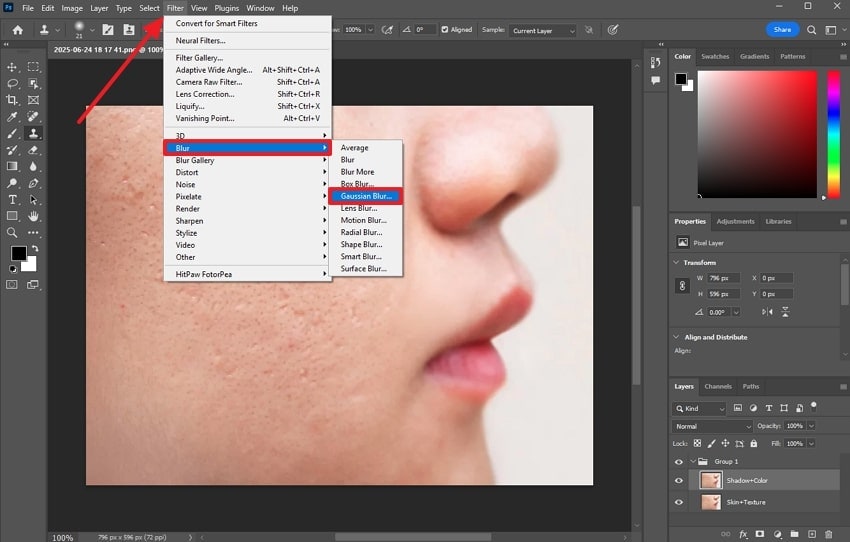 apply gaussian blur
