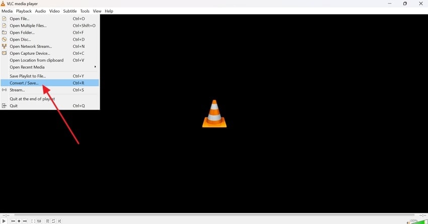 choose convert save vlc