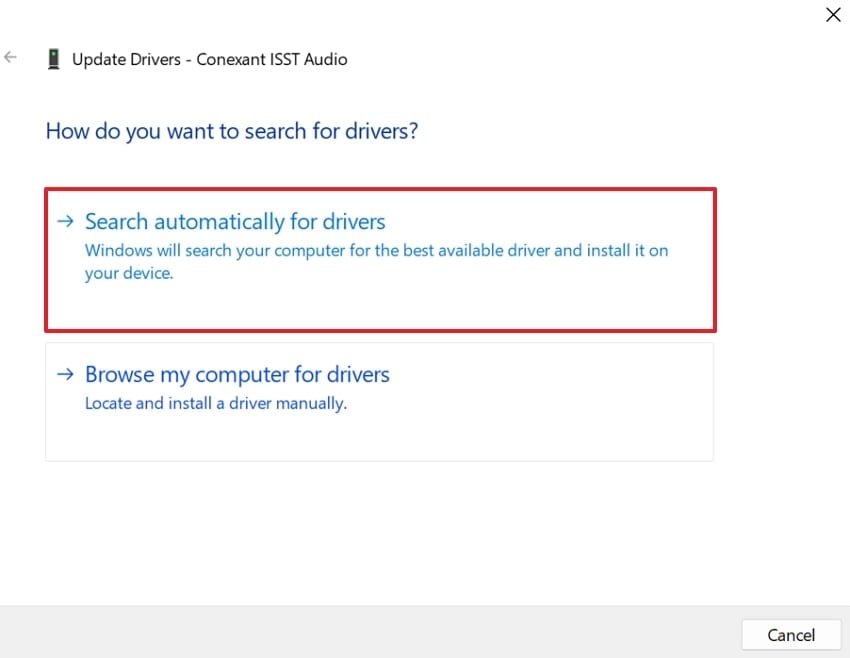 confirm search for drivers