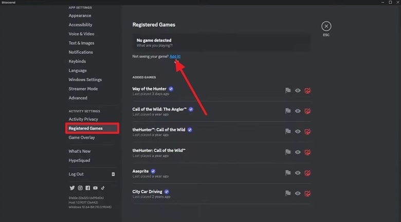 add and register game