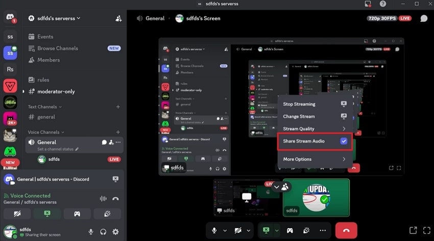 choose share stream audio