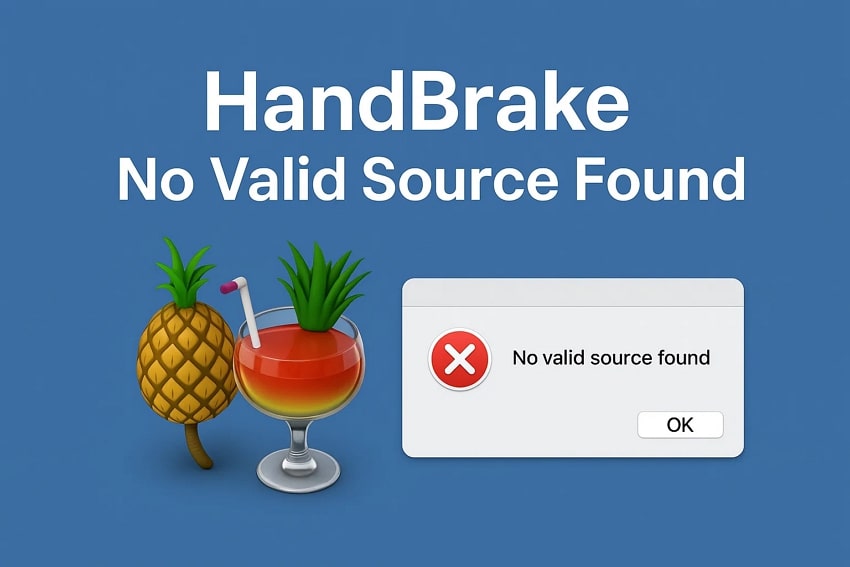 Fix HandBrake No Valid Source Found Error on Any Video File