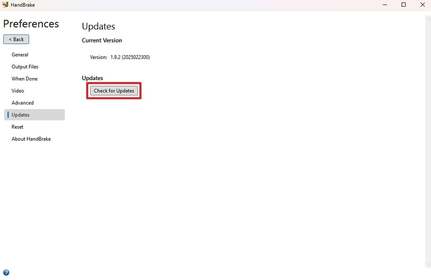 update handbreak software