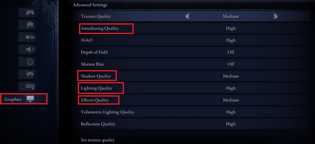 elden ring graphic settings