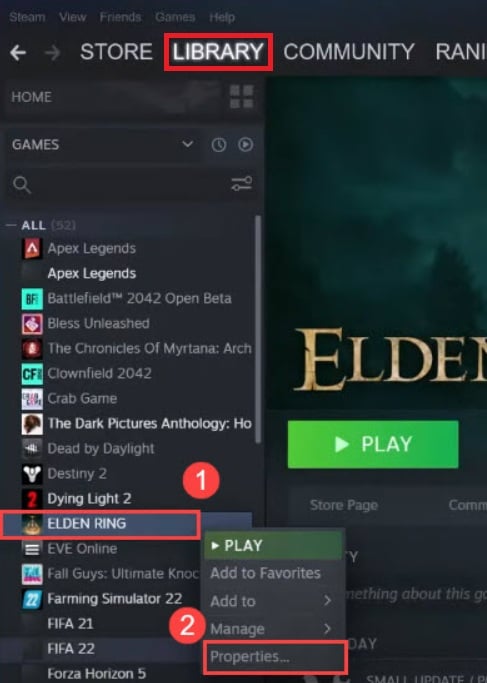 steam elden ring properties