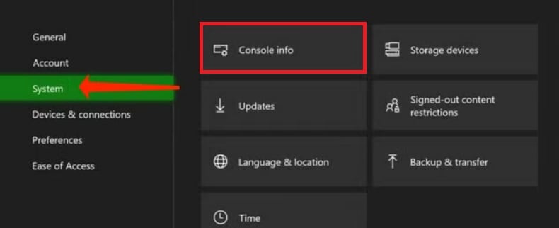 console info