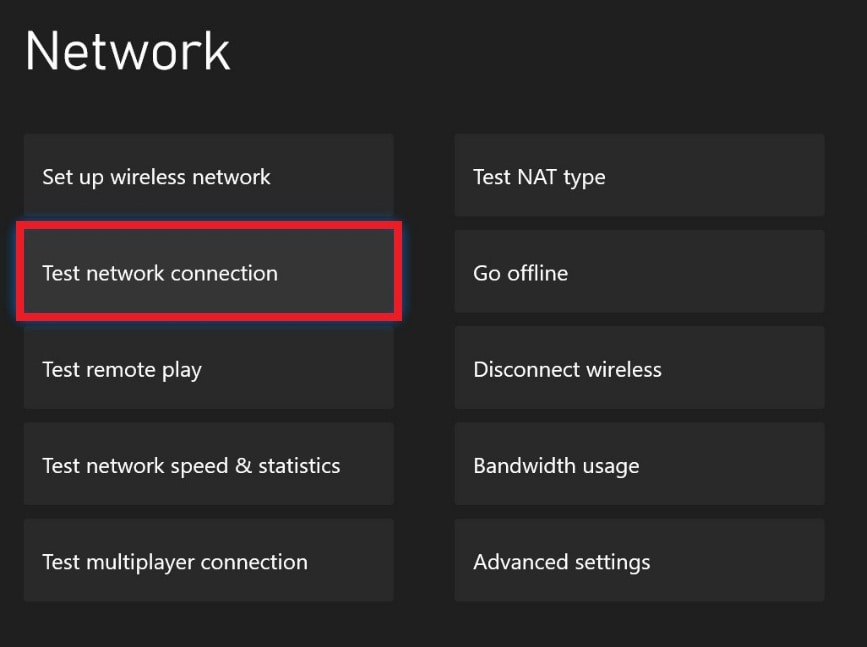 test network connection